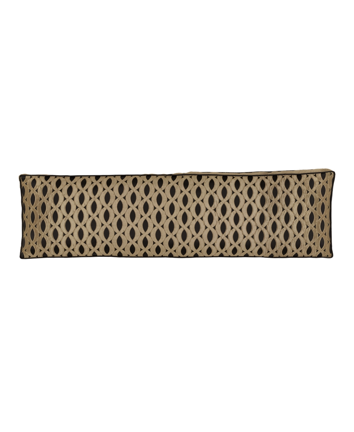 J Queen New York La Boheme Bolster Decorative Pillow, 15" X 52" In Onyx