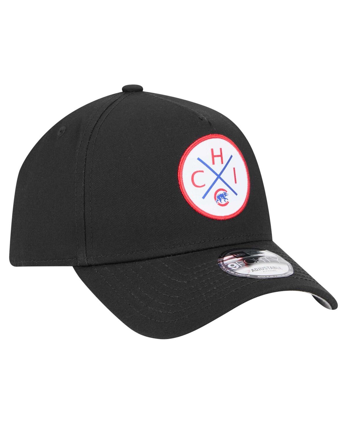 New Era Men's Black Texas Rangers 9forty A-frame Adjustable Hat In Black