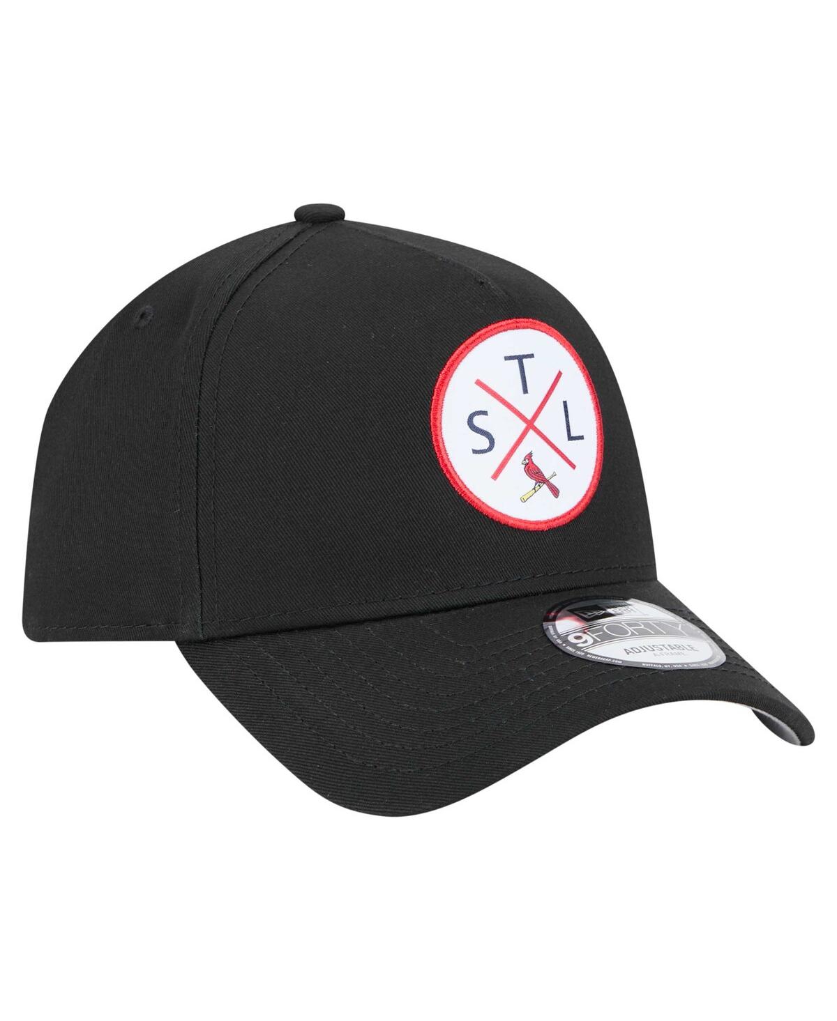 NEW ERA MEN'S BLACK ST. LOUIS CARDINALS 9FORTY A-FRAME ADJUSTABLE HAT 