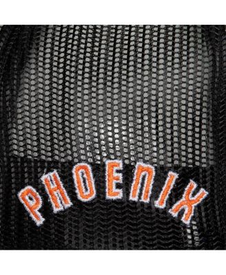Men's White Phoenix Suns Hardwood Classics Blocker Foam Front Trucker Snapback Hat