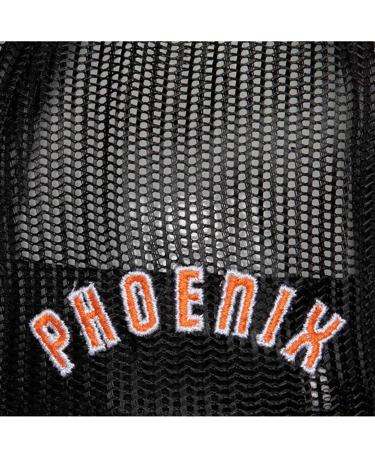 Mitchell & Ness Men's White Phoenix Suns Hardwood Classics Blocker Foam Front Trucker Snapback Hat In White