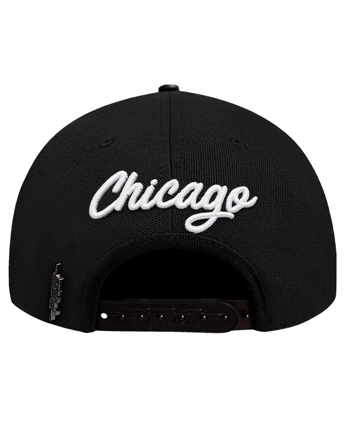 Pro Standard Men's Black Chicago Bulls Paint The City Pinch Front Snapback Hat In Black
