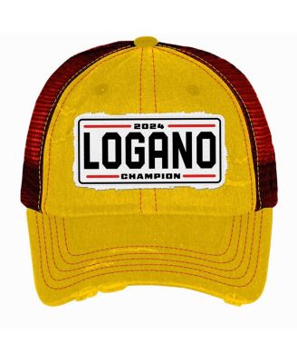 Men's Checkered Flag Sports Yellow Joey Logano 2024 NASCAR Cup Series Champion Patch Adjustable Hat