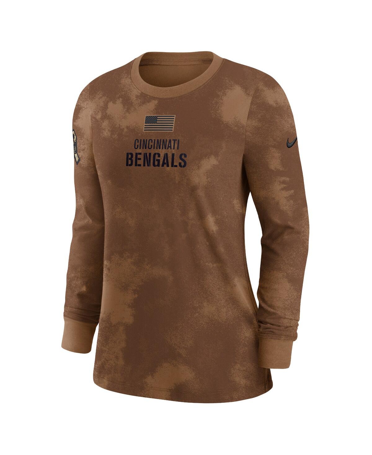 Nike Brown Carolina Panthers 2023 Salute To Service Long Sleeve T-shirt In Brown