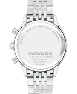 Men's Calendoplan Swiss Quartz Chrono Stainless-Steel Watch, 43mm