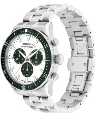 Men's Calendoplan S Swiss Quartz Chrono Stainless-Steel Watch, 42mm