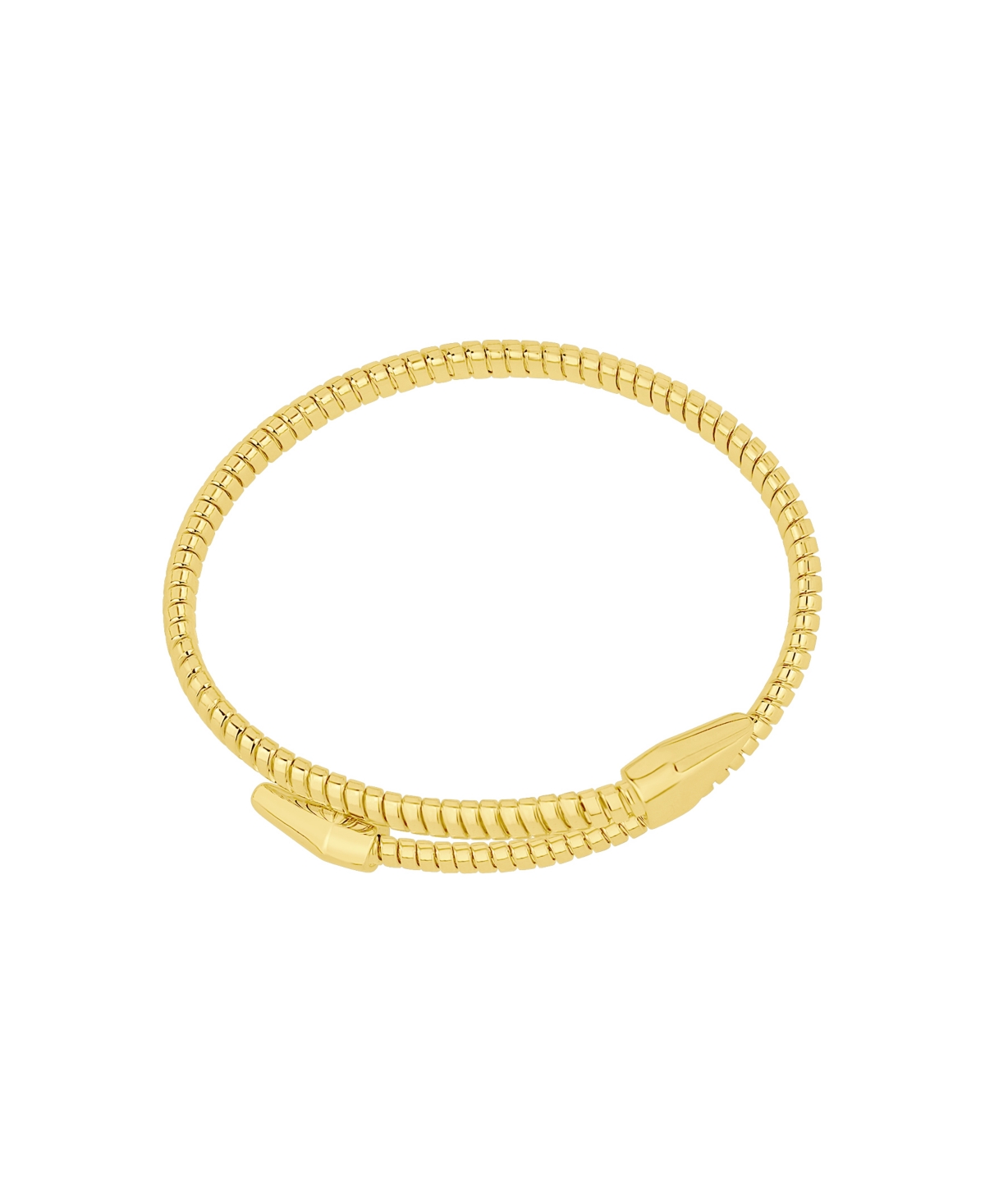 And Now This Cubic Zirconia Flexible Stretch Bypass Bracelet In Gold
