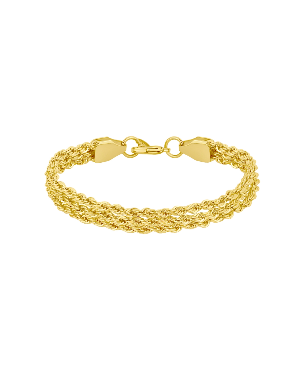 Triple Twisted Rope Chain Bracelet - Silver