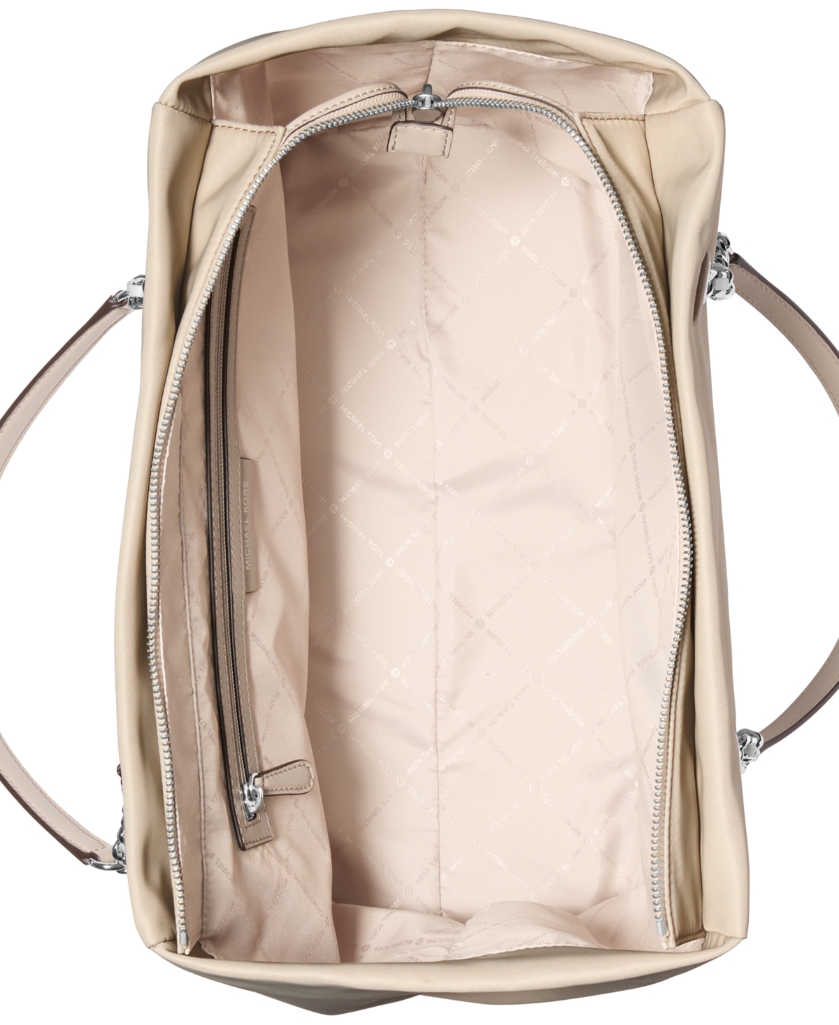 Michael Kors Michael  Georgia Extra Large Top Zip Nylon Tote In Light Sand