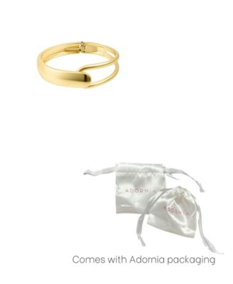 Gold Overlapping Open Cuff Bracelet