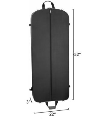 52" Premium Travel Garment Bag with Shoulder Strap and Two Large Pockets