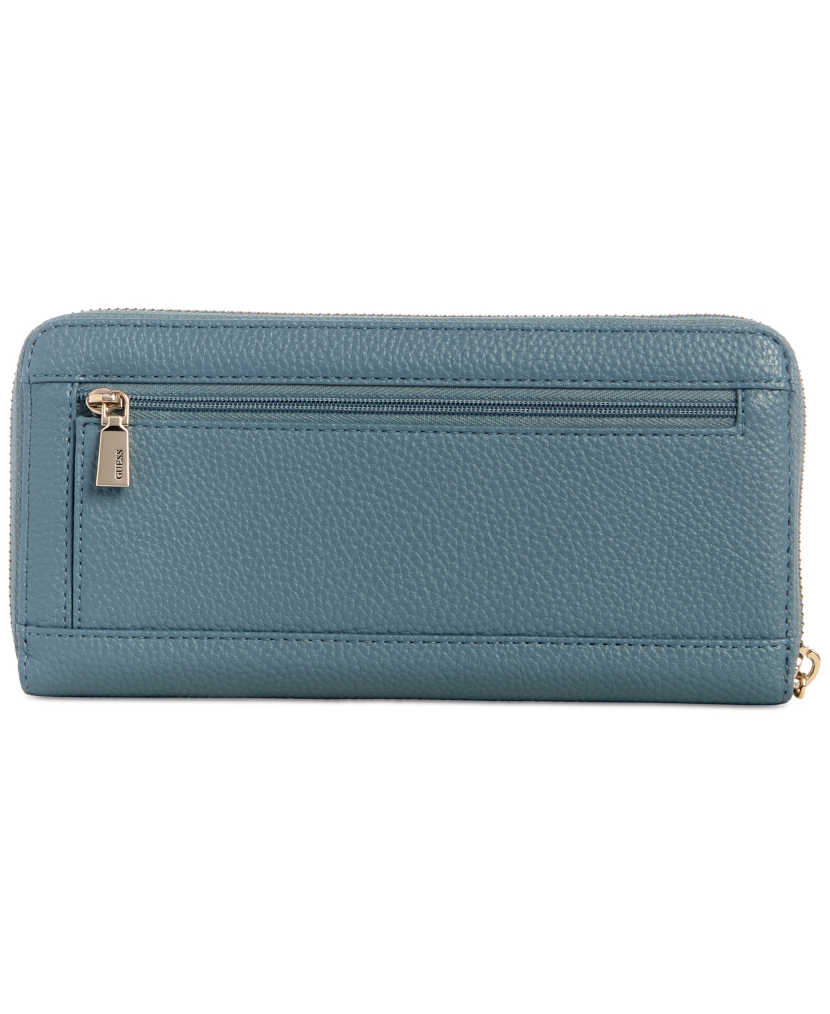 Guess Micaela Boxed Large Zip-around Wallet In Slate