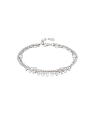 Cubic Zirconia Triple Row Bracelet