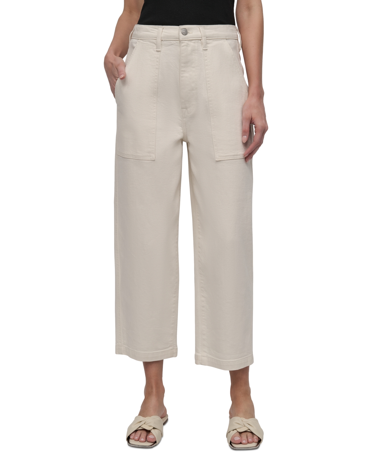 DKNY JEANS WOMEN'S HIGH-RISE UTILITY BARREL JEANS 