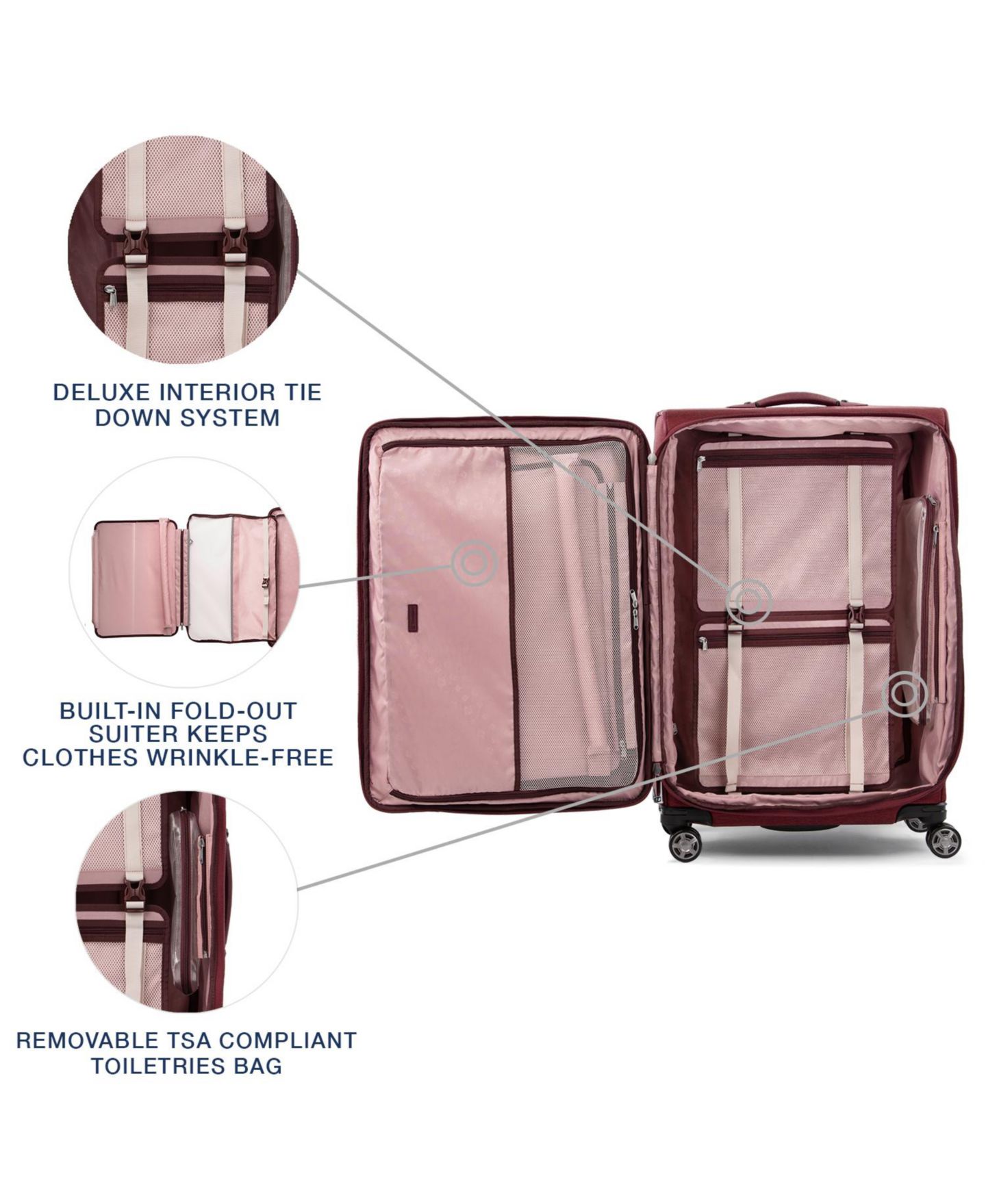 Чемодан Travelpro Platinum Elite 29" Check-in Spinner, цвет: Бордо — фото 7