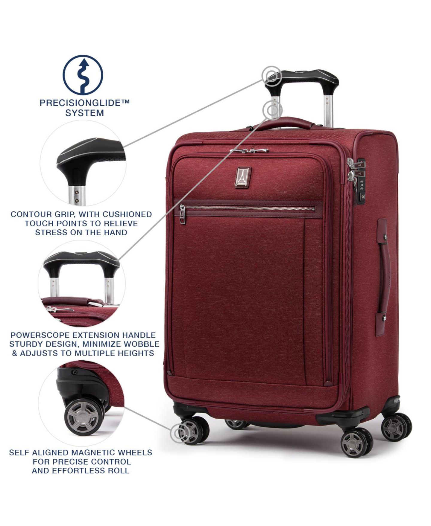 Чемодан Travelpro Platinum Elite 28" Check-in Spinner, цвет: Бордо — фото 12