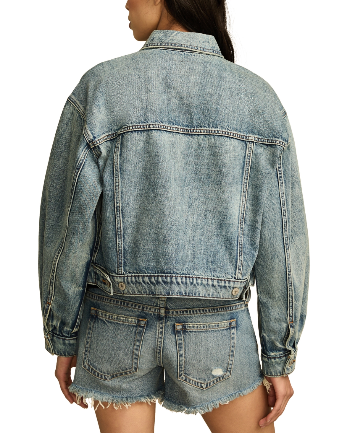 LUCKY BRAND WOMEN'S BARREL-SLEEVE TRUCKER JACKET 