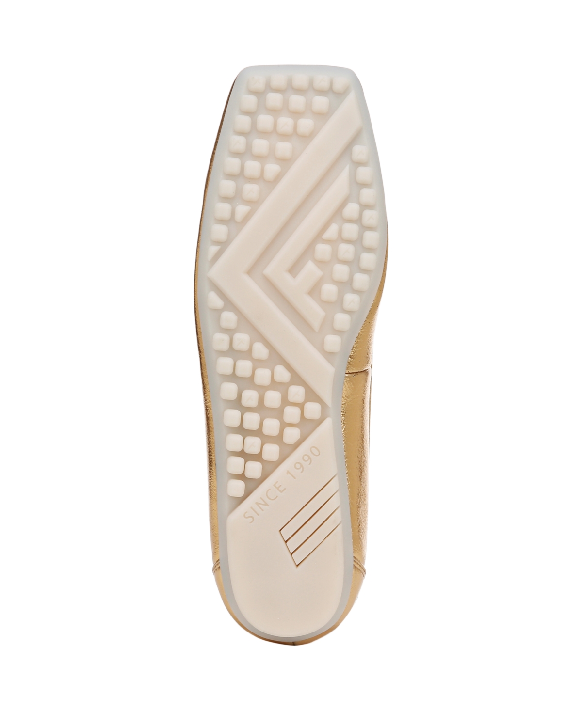 Franco Sarto Imara Square Toe Ballet Flat In Gold Faux Leather