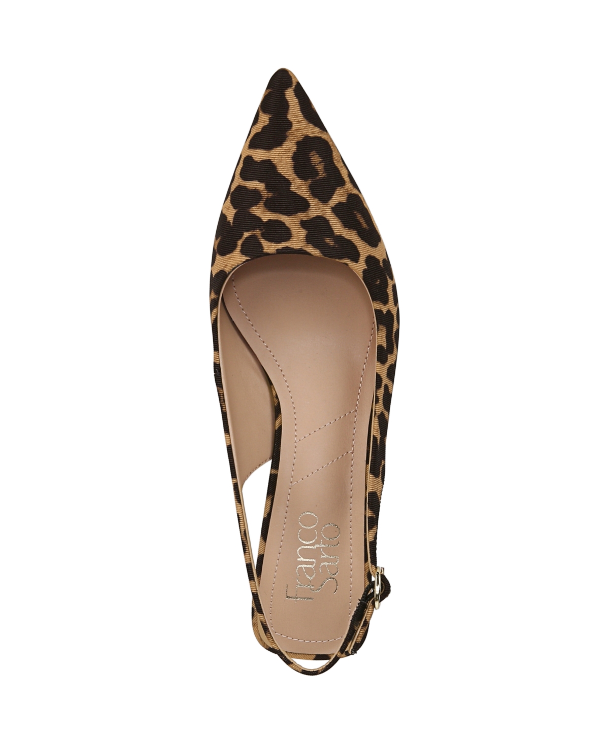 Franco Sarto Jaden Pointed Toe Slingback Pump In Leopard Print Fabric