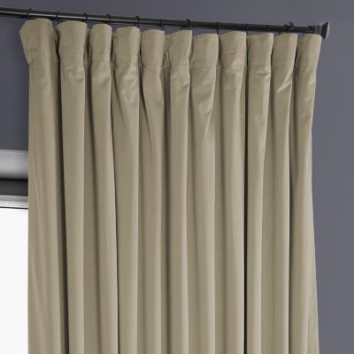 Extra Wide Heritage Plush Velvet Room Darkening Curtain