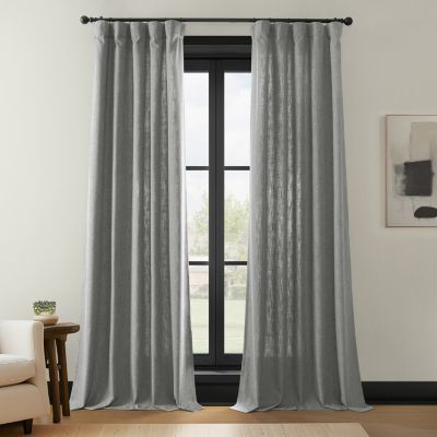 Simply Faux Linen Light Filtering Curtain Pair (2 Panels)