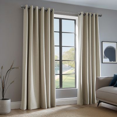Grommet Performance Linen Hotel Blackout Curtain