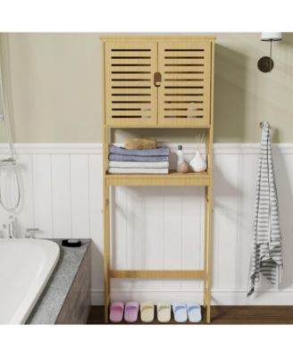 Freestanding Bathroom Space-saver Storage Cabinet Over The Toilet Storage Shelf