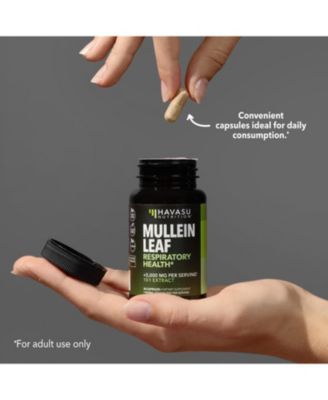 Mullein Leaf Extract Capsules, Lung & Respiratory Health, Daily Respiratory Health Supplement, Lung Support, 90ct