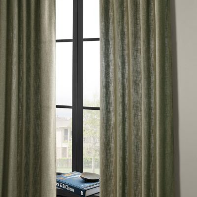Simply Faux Linen Light Filtering Curtain Pair (2 Panels)