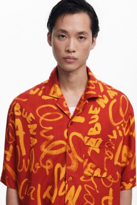 Men's Short-sleeve lettering shirt