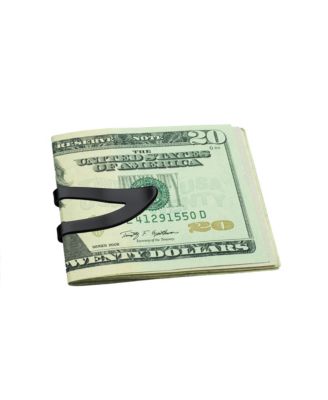 Dollar Sign Money Clip Card Holder Brushed Silver Stainless Steel