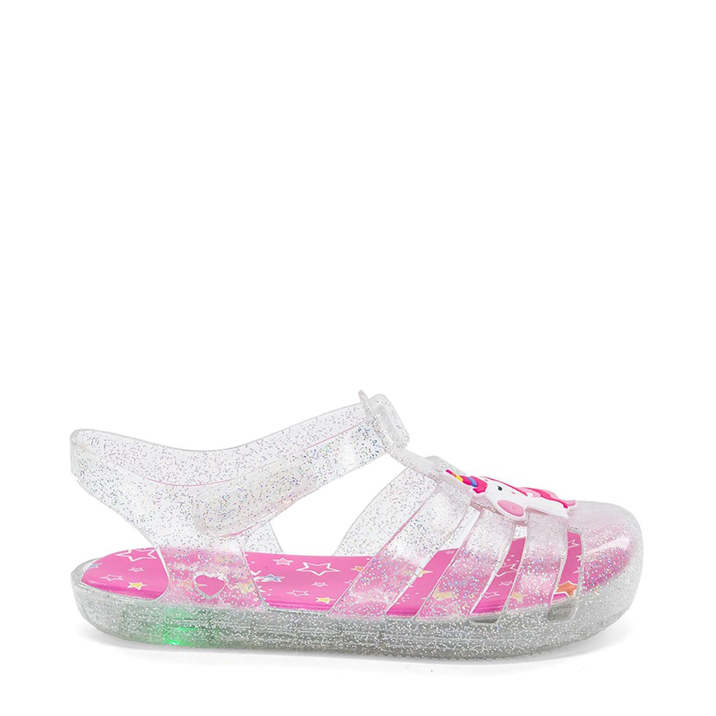 Детские сандалии Western Chief Wonder Everglitter Unicorn Lighted Sandal, цвет: Серебряный — фото 1