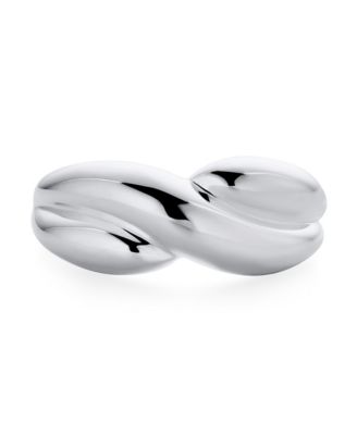 Dome Twisted Love Knot Infinity Band Silver Ring Sterling Criss Cross