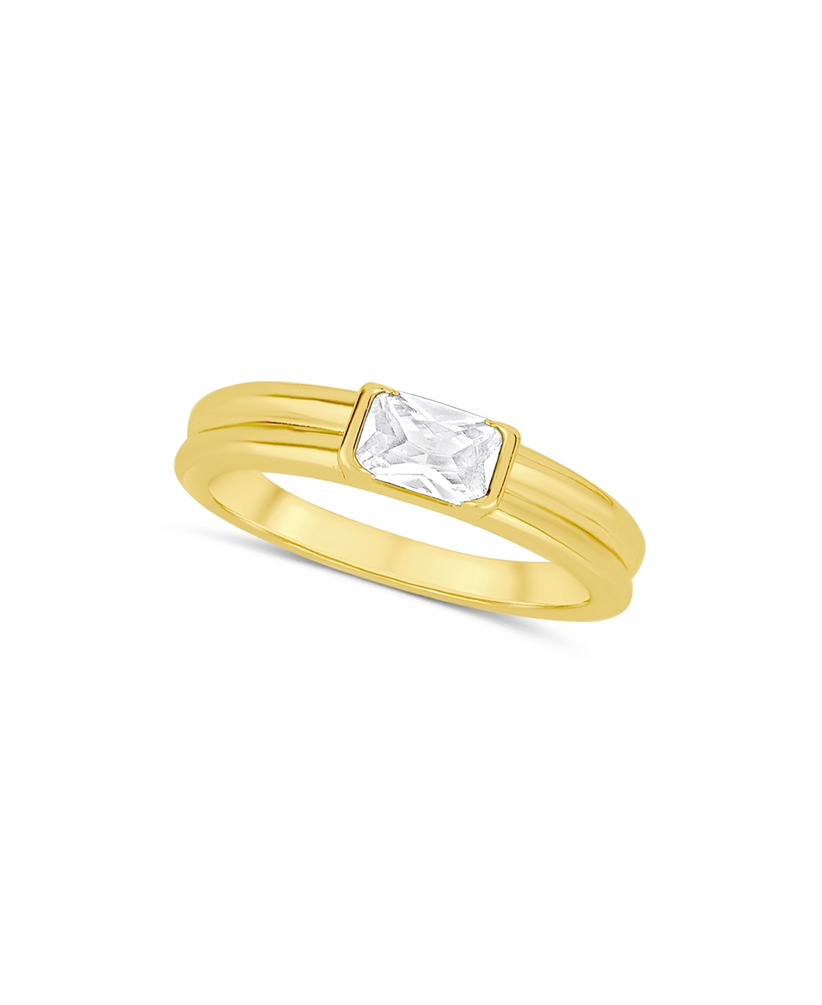 And Now This Cubic Zirconia Band Ring In Gold