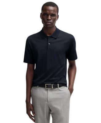 Hugo Boss - Men's Cotton Silk Blend Relaxed-Fit Polo