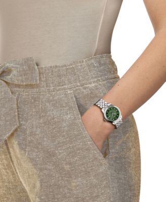 Women's Swiss Automatic Le Locle Lady Diamond (1/20 ct. t.w.) Stainless Steel Bracelet Watch 29mm