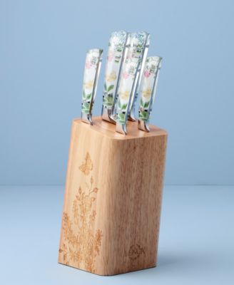 Butterfly Meadow Herb 6-Piece Cutlery & Block Set