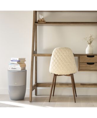 Bloom Air Purifier, Smart HEPA-13 Medical-Grade Filtration, Large Rooms (1,517 Sq. Ft.)  Grey Special Edition with Marble Accent Table