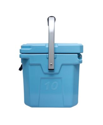 10 | 10.6 Qt. Premium Cooler with 2 Molded-in Cup Holders & Folding Aluminum Handle