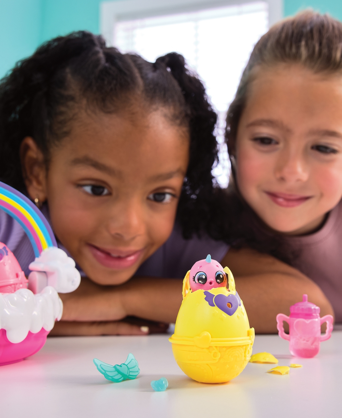 Hatchimals Alive Neon Rainbow Spring Basket In Multicolor