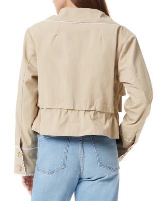 Sam Edelman Women's Gina Convertible Lace-Trim Trench - Macy's
