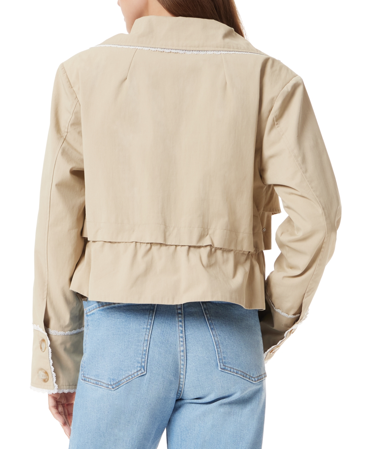 Shop Sam Edelman Women's Gina Convertible Lace-trim Trench In Tan