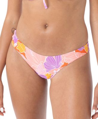 Roxy - Juniors' Bell Bottom Blooms Cheeky Bikini Bottoms