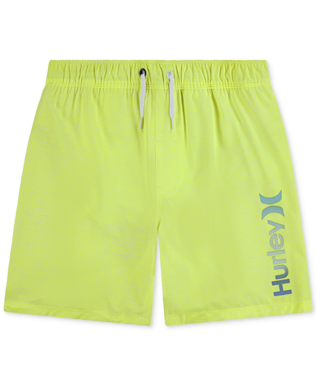 Hurley Big Boys Printed Heathered Pull-on Swim Trunks In Volt