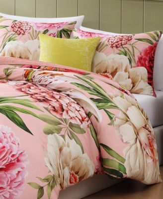 Spring Forever Bedding 100% Cotton Sateen 5 Piece King Size Reversible Comforter Set