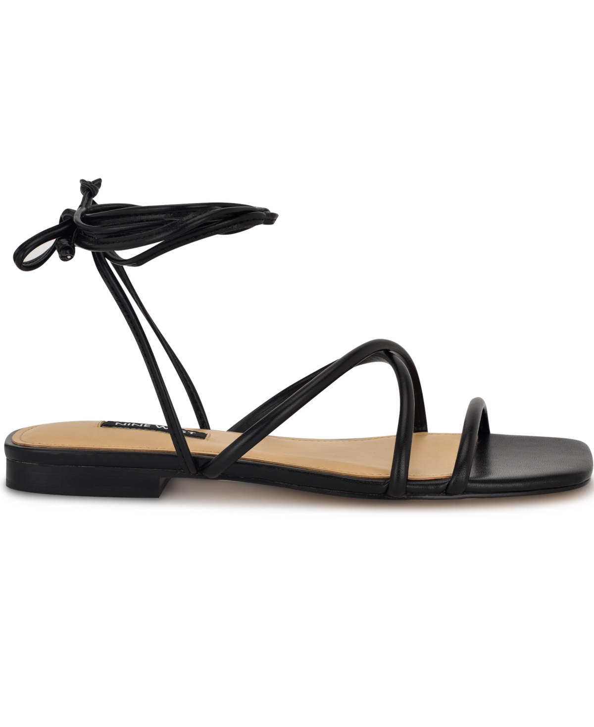 Nine West Mikila Ankle Wrap Sandal In Black
