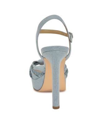 【NINE WEST】Waser プラットフォーム サンダル Nine West Women's Waser Strappy Platform Stiletto Sandals