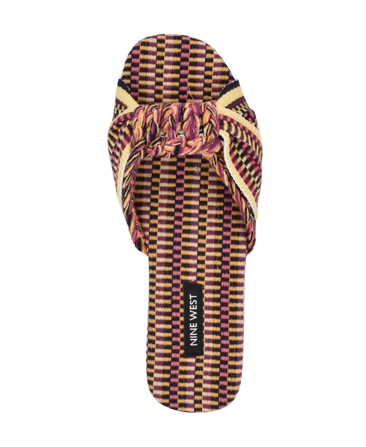 NINE WEST WOMEN'S LALTA KNOTTED FLAT SLIDE SANDALS 