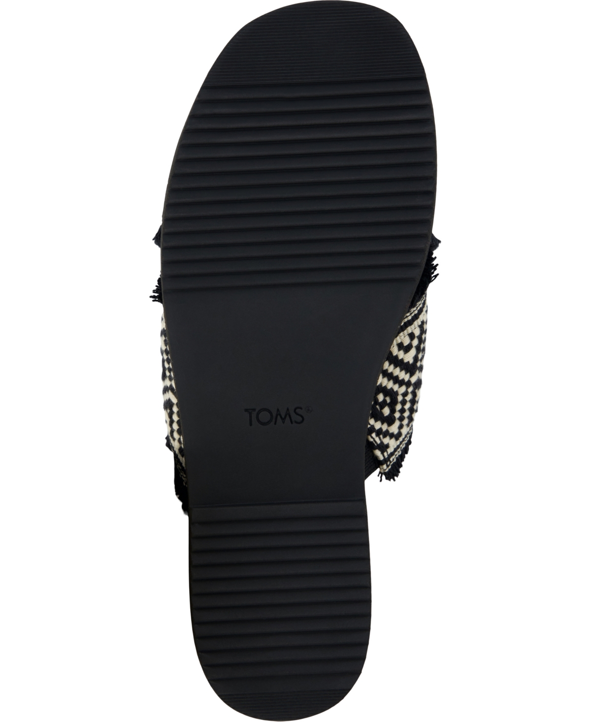 Shop Toms Women's Mae Crossover Open Toe Sandals In Black Global Woven,fray