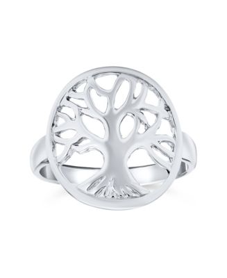 Bling Jewelry Large Open Round Family Tree of Life Ring Sterling Silver ...